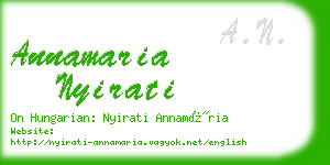 annamaria nyirati business card